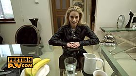 Pov: nesty bends over for intense doggystyle and footjob with neighbor.