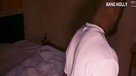 Oga Bang Fucks Sexy Stepsister With Natural Tits On Parents' Bed!