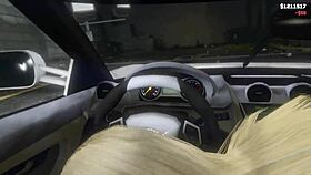 Intense first-person hooker encounter in GTA 5 car