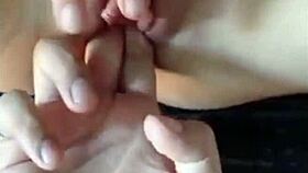 Amateur wife gets deep bareback fuck from friend's big cock