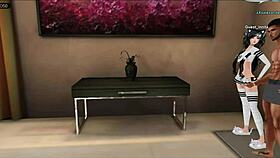 having sex with alexander light xxx at his house in imvu