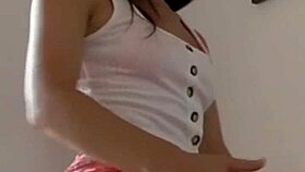 pov of sexy striptease turning into wet blowjob and fuck for italian lover