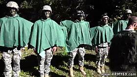 Straight black men with big cocks turn to anal gay sex in this photo