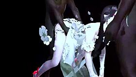 Two monster cocks intensely fuck big boobs chick in 3D hentai.