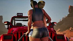 Futa3DX - FUTA Brunette and Blonde Babes Stranded, Fucking Hard in Desert Heat!