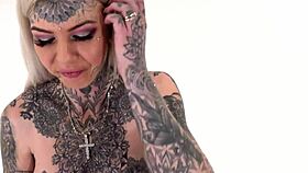 Tattooed amber luke rides the tremor toy for the first time, feeling so erotic with piercing and hairless body.