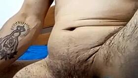 a delicious hetero handjob from a shy guy