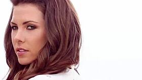 Skinny brunette muse gia ramey undresses naked outdoors for playboy