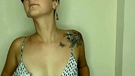 look at that big tits babe cleaning with downblouse on