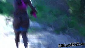 The amateur ebony couple embarks on a wild malibu fuck trip with clothes ripped and anal