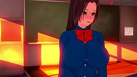 in shinmai maou ntr testament 2, the bully borning part1 unfolds in a full 3d anime fantasy hentai movie