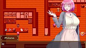 Why does the horny client grab the waitress's big tits in Philana and the elixir of life part 2?