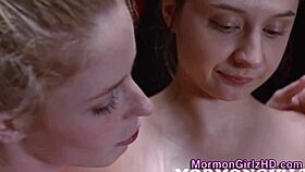 Mormon Teen Licks Box In Threesome