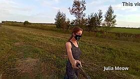 Juli Smith says, 'Watch me undress in the field'