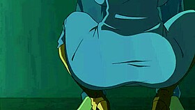 mei mei giving sloppy blowjob in public park