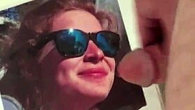 Cum tribute explodes with intense masturbation passion