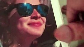 Cum tribute explodes with intense masturbation passion