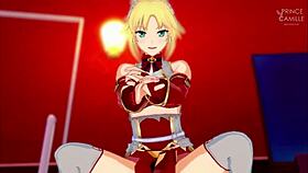 Mordred from Fate Apocrypha masturbating you and letting you cum inside 😏