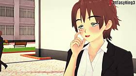 in shinmai maou ntr testament 2, the bully borning part1 unfolds in a full 3d anime fantasy hentai movie