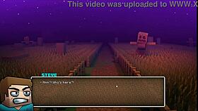 hornycraft parody hentai game pornplay ep 43 steve is fucking a sexy watermelon