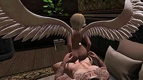 'In this 3d anime, the angel gets corrupted into a rough sex whore in second life.'