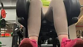 Crazy gym fucking in public with big ass orgasm!