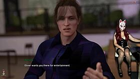 i'm in cosplay, pole dancing with my big tits showing, skirt ripped up