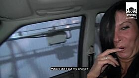 Skinny milf lady paris gets banged on the main road in berlin outdoor.