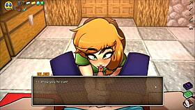 hornycraft parody hentai game pornplay ep 43 steve is fucking a sexy watermelon