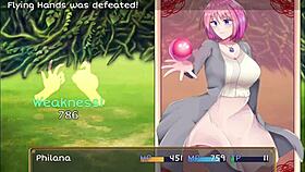 Why does the horny client grab the waitress's big tits in Philana and the elixir of life part 2?