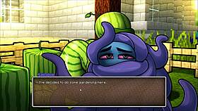 hornycraft parody hentai game pornplay ep 43 steve is fucking a sexy watermelon