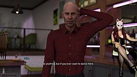 i'm in cosplay, pole dancing with my big tits showing, skirt ripped up