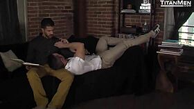two MEN kiss ALEX MECUM and ADAM RAMZI passionately