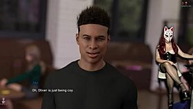 i'm in cosplay, pole dancing with my big tits showing, skirt ripped up