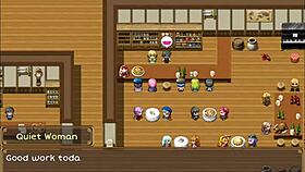 Why does the horny client grab the waitress's big tits in Philana and the elixir of life part 2?