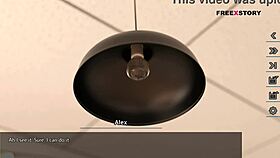 dreams of desire - aby giving handjob and blowjob to alex as a reward for changing the light bulb