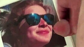 Cum tribute explodes with intense masturbation passion