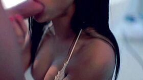 blonde beauty enjoys cumshot and facial