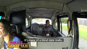 this sexy tattooed driver gets a sticky facial in fake taxi! 😜