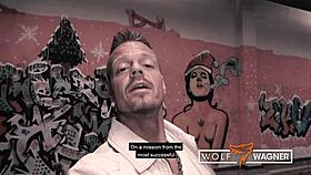 Dirty Priscilla gets muscular dude's dick smashing her twat.