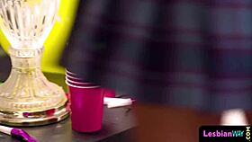 Tiny Sapphic Babe Masturbates With Girlfriend In Foreplay Orgasm