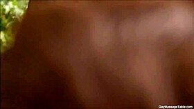 guy gets sensual massage turnin into hot gay blowjob outdoors