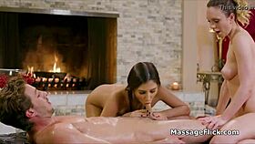 Oily Masseuses Jade Nile And Gianna Dior Share Hard Cock