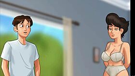 Summertime Saga - church milf caught banging herself with police baton 😳