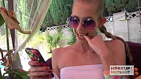 Skinny young 18+ babe hooks up online for sloppy anal pounding with a guy