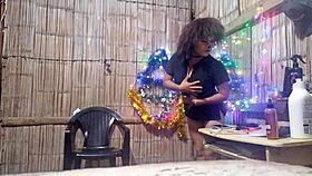 Beautiful Asian Step Mom Fucks Pizza Boy Doggystyle In Old House On Christmas