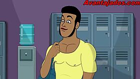 Cartoon Gay Gym Encounter