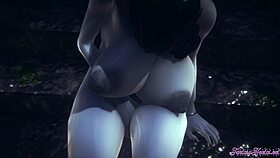 Lady Dimitresku Fingers Herself And Squirts Passionately In The Rain