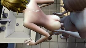 Monster fucks alien until exhaustion in hentai