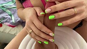 intriguing penis training where dildo fucks between breasts until finish